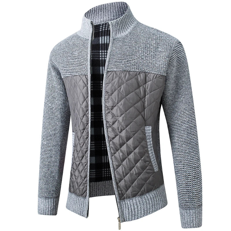 Kensington Men's Quilted Knit Zip Cardigan