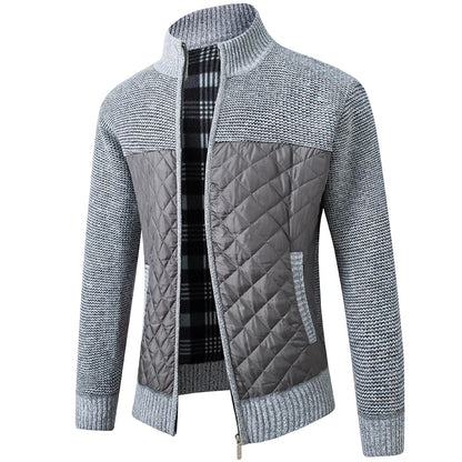 Kensington Men's Quilted Knit Zip Cardigan