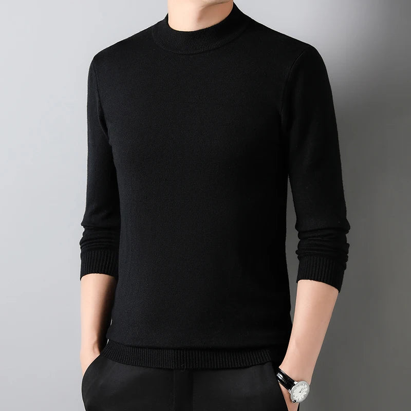 Greenwich Men's Stretch Mock-Neck Jumper