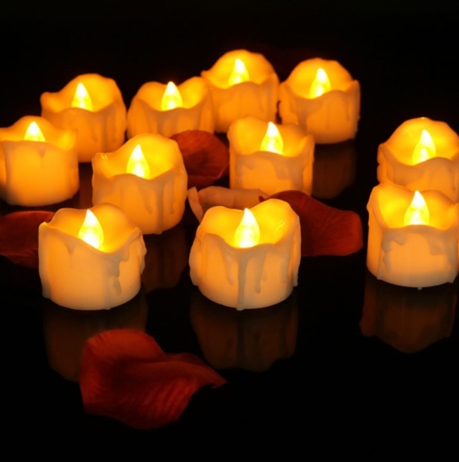 Flameless LED Candles Set - Realistic Flickering, Battery-Operated