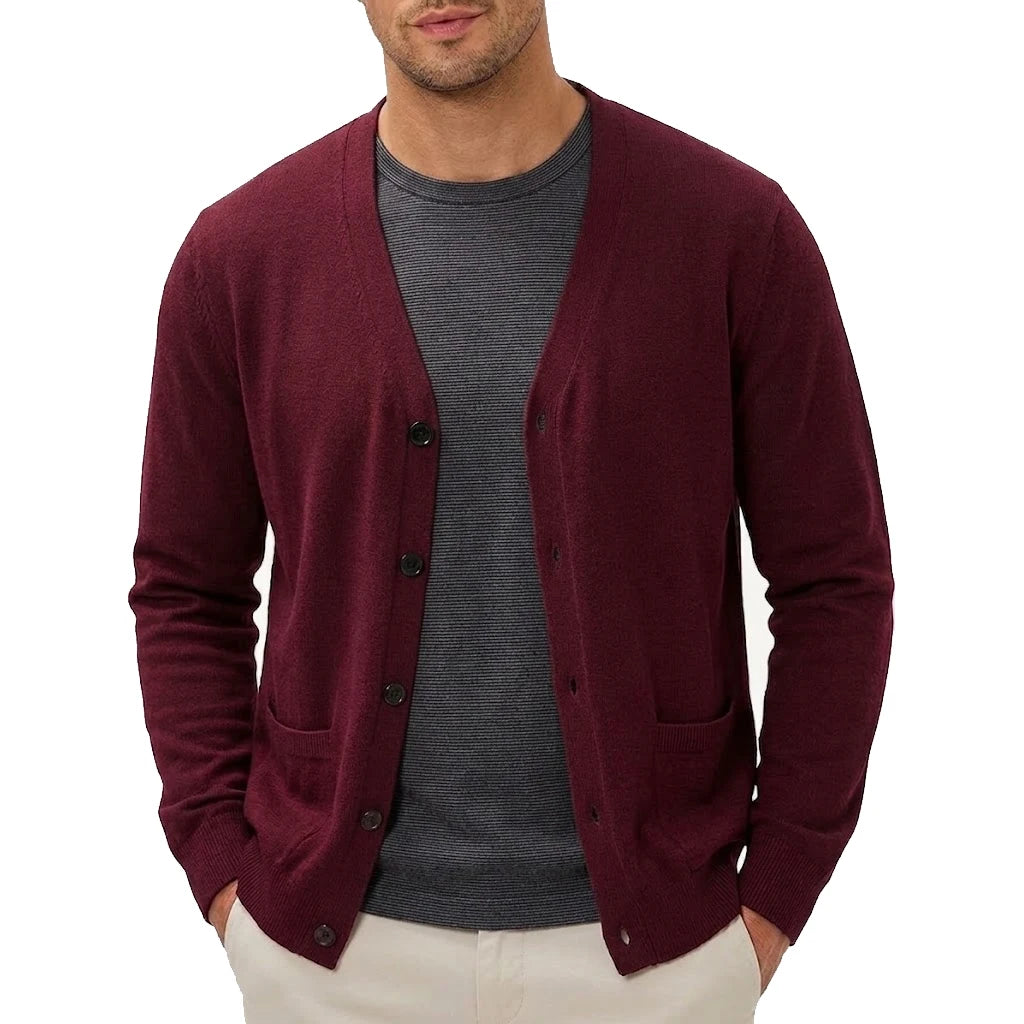 Henry Men's V-Neck Knit Cardigan