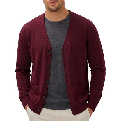 Henry Men's V-Neck Knit Cardigan