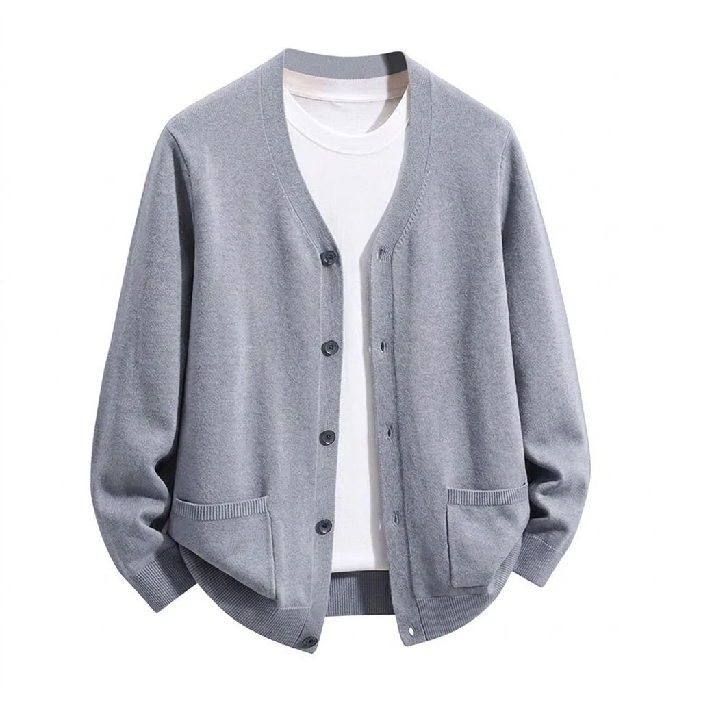 Henry Men's V-Neck Knit Cardigan