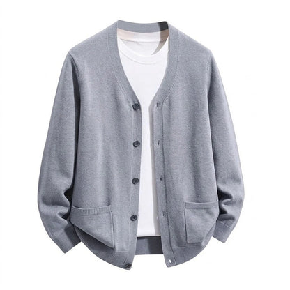 Henry Men's V-Neck Knit Cardigan