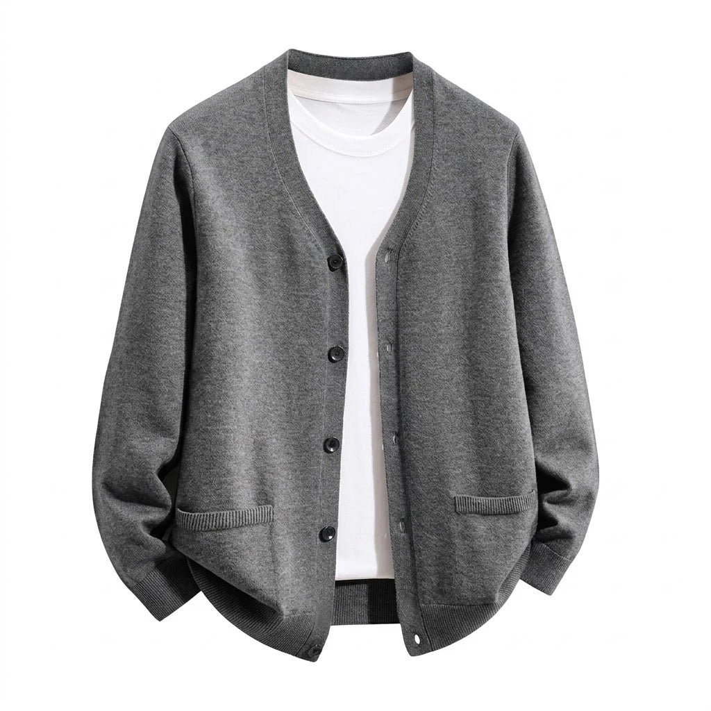 Henry Men's V-Neck Knit Cardigan