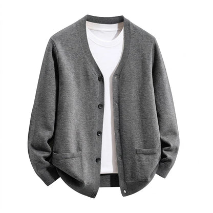 Henry Men's V-Neck Knit Cardigan