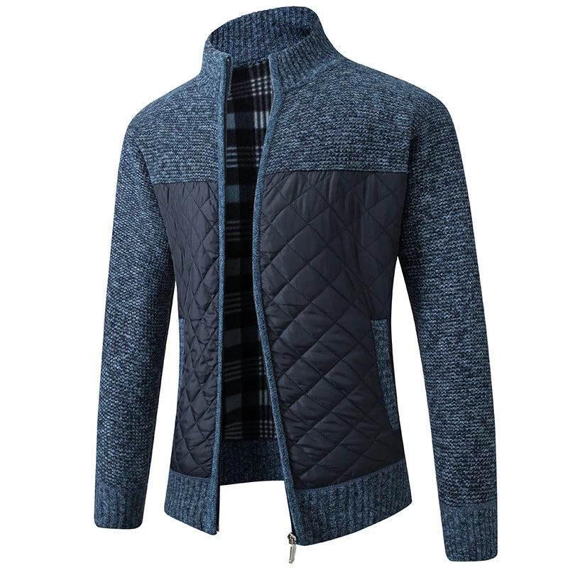 Kensington Men's Quilted Knit Zip Cardigan
