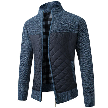 Kensington Men's Quilted Knit Zip Cardigan