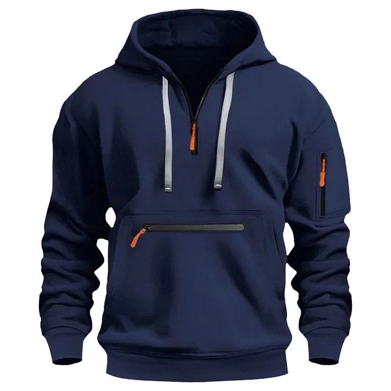 Barnes Men's Fleece Zip-Neck Hoodie