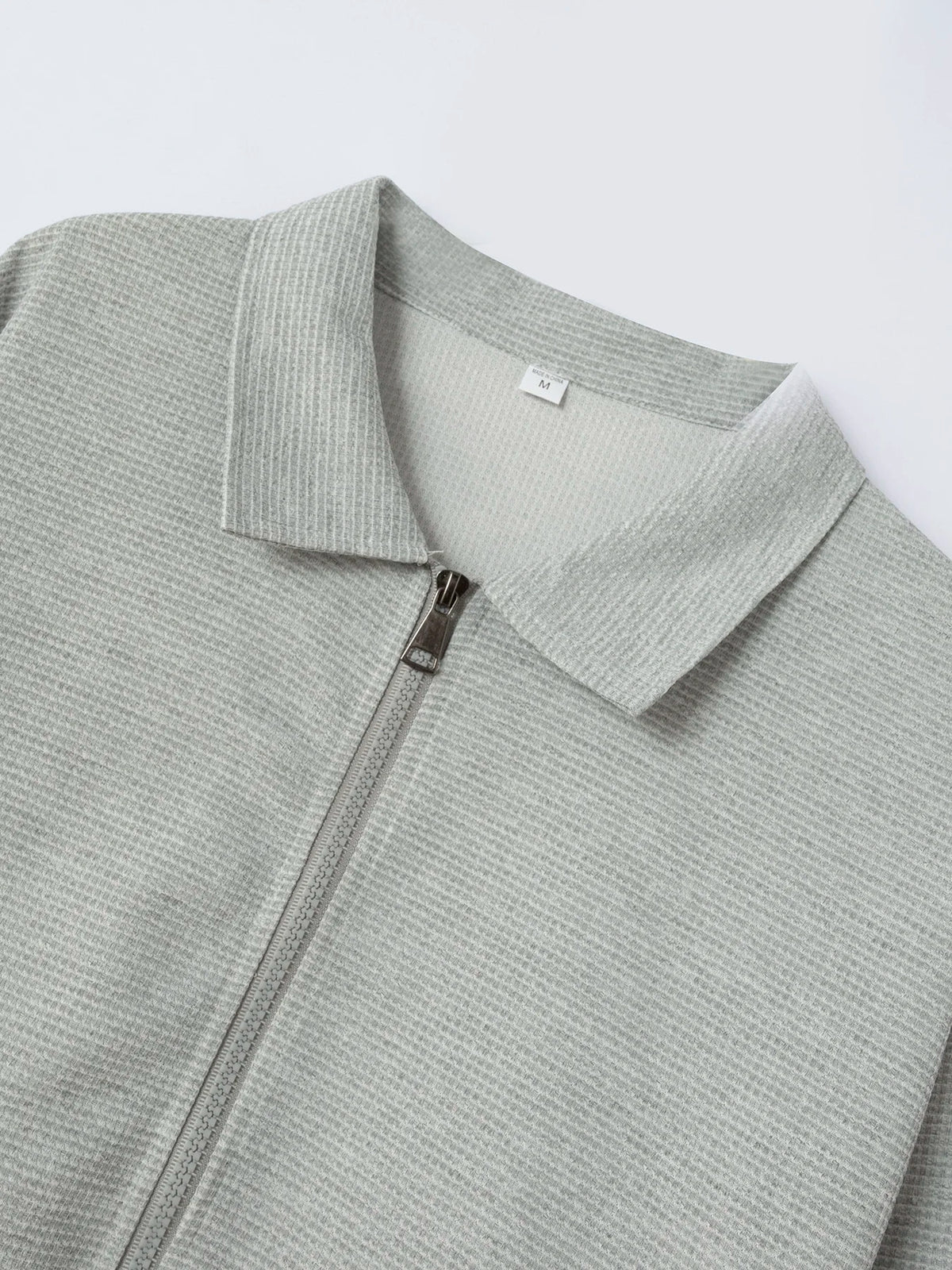 Elton Men's Waffle-Knit Zip Jacket