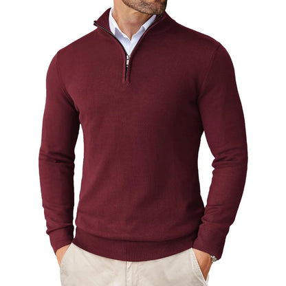 Regent Men's Fine-Knit Quarter-Zip Jumper