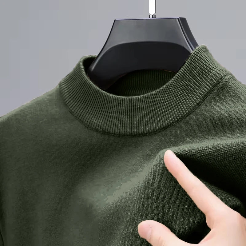 Greenwich Men's Stretch Mock-Neck Jumper