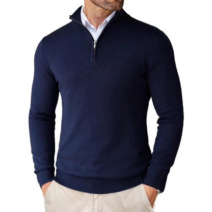 Regent Men's Fine-Knit Quarter-Zip Jumper