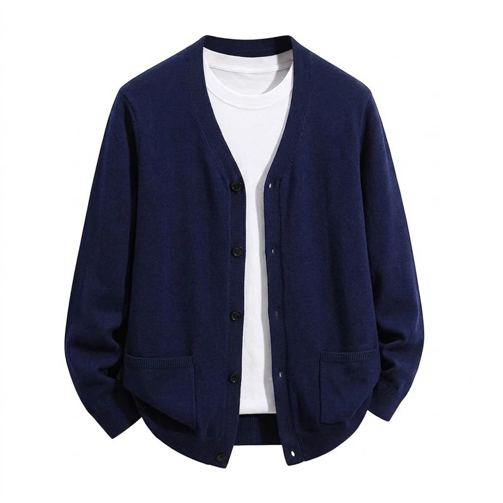 Henry Men's V-Neck Knit Cardigan