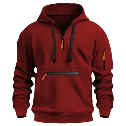 Barnes Men's Fleece Zip-Neck Hoodie