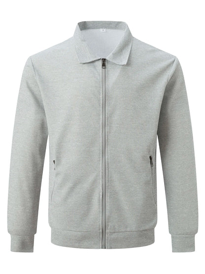 Elton Men's Waffle-Knit Zip Jacket