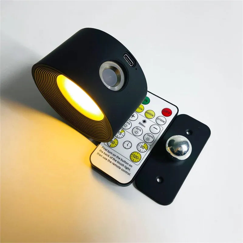 EasyStick Cordless Wall Lamp - Rechargeable LED, 360° Rotatable