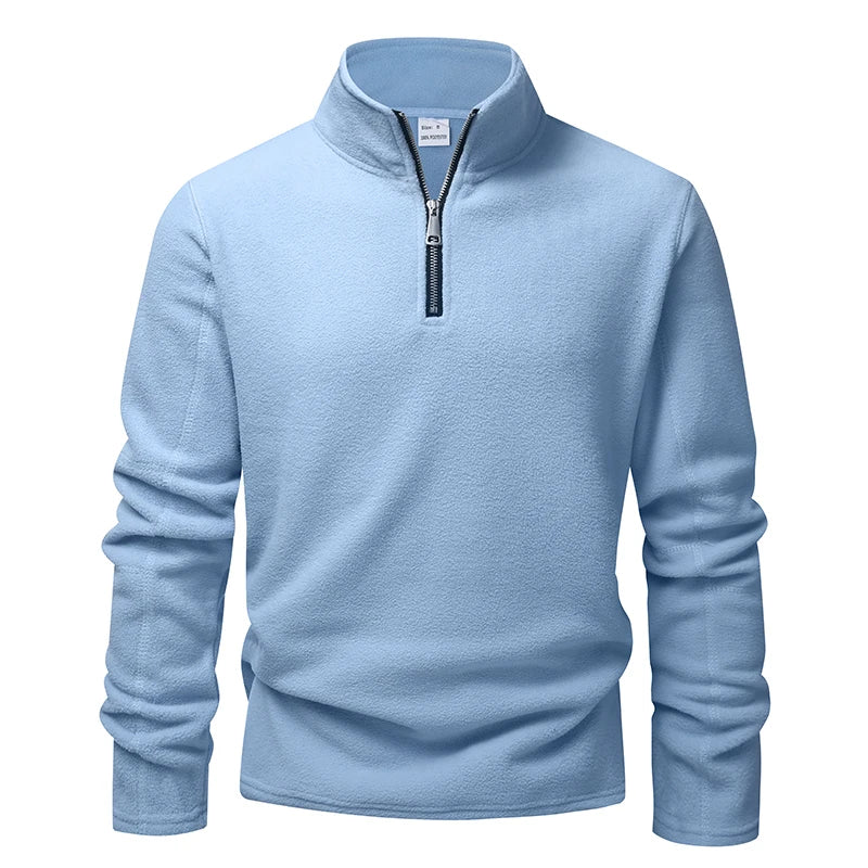 Solano Men's Fleece Quarter-Zip - Sky Blue front