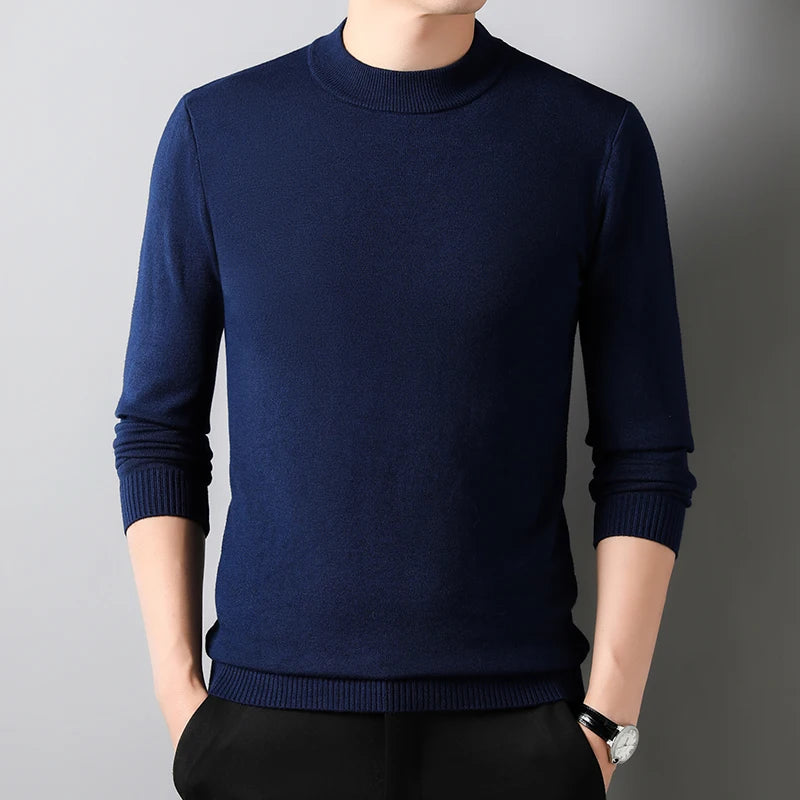 Greenwich Men's Stretch Mock-Neck Jumper