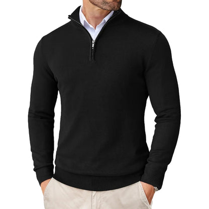 Regent Men's Fine-Knit Quarter-Zip Jumper