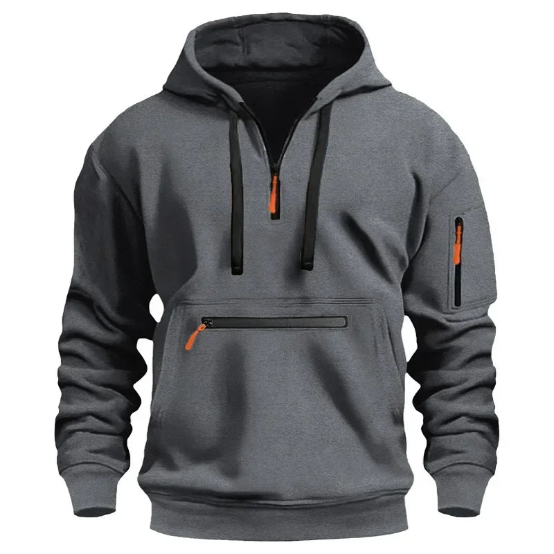 Barnes Men's Fleece Zip-Neck Hoodie