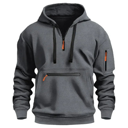 Barnes Men's Fleece Zip-Neck Hoodie