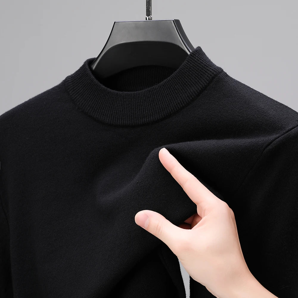 Greenwich Men's Stretch Mock-Neck Jumper