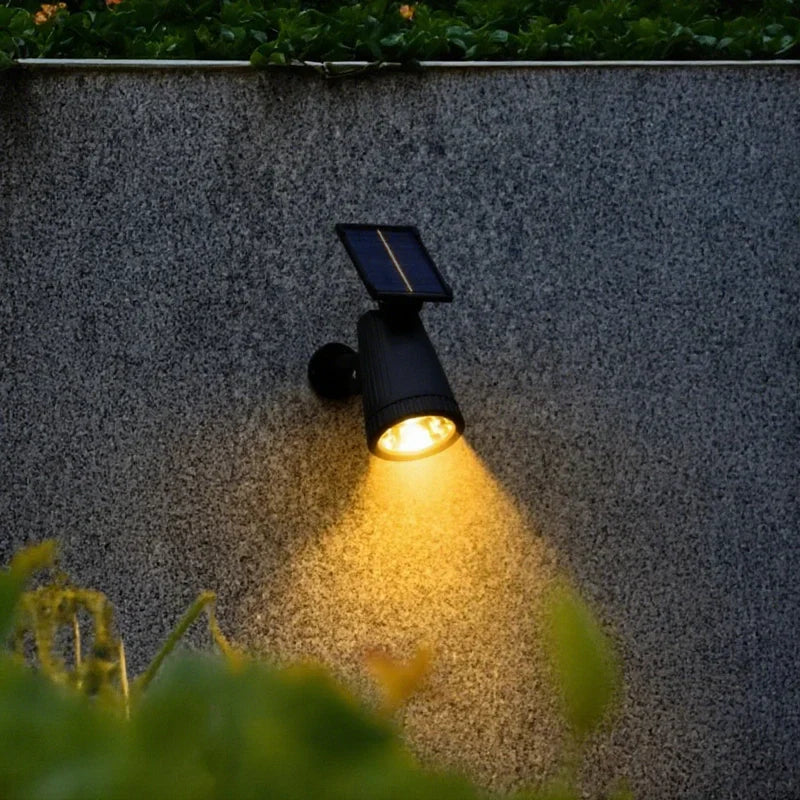 Solar Powered Garden Spotlight - RGB Modes, Wall/Stake Mount