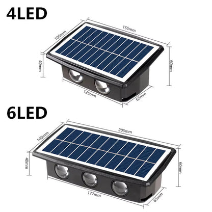 Solar Powered Wall Sconce – Dusk-to-Dawn LED, Warm/White, Waterproof