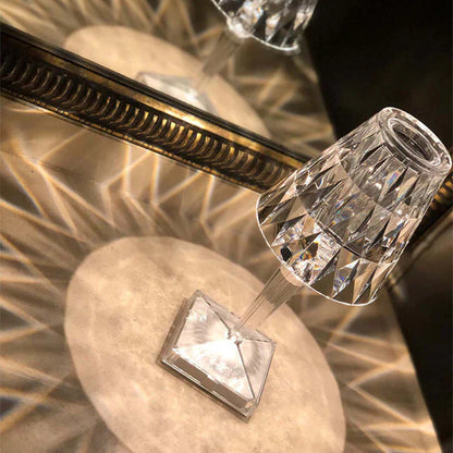 Sparkling Crystal Lamp – Touch Dimming, Rechargeable LED