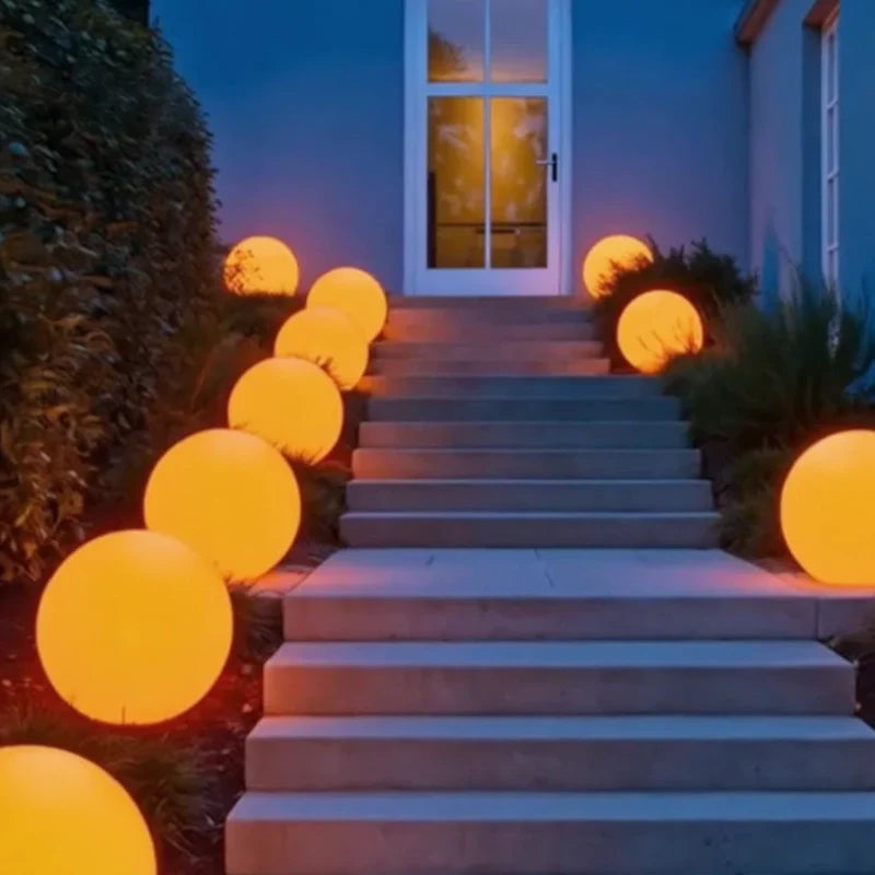 Spherical Garden Light – 16-Color RGB, Weatherproof, Remote