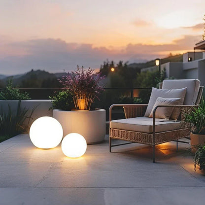 Spherical Garden Light – 16-Color RGB, Weatherproof, Remote