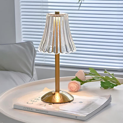 Golden Crystal Table Lamp - LED, Touch Dimmable