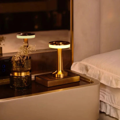 Retro Bar Table Lamp - Rechargeable LED, Touch Dimming