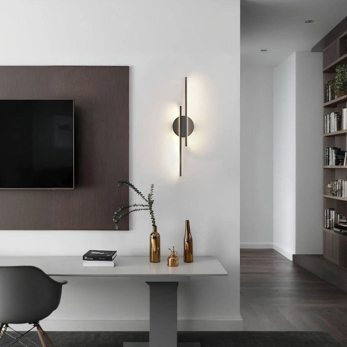 Harmony Ambience Sconce - Modern LED Bar & Disc, Dimmable