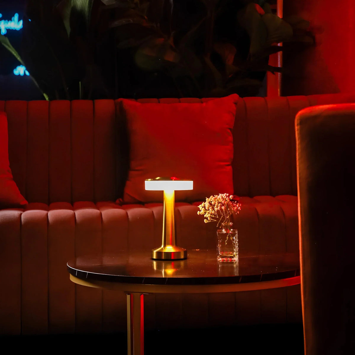 Retro Bar Table Lamp - Rechargeable LED, Touch Dimming