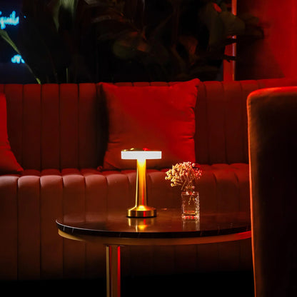 Retro Bar Table Lamp - Rechargeable LED, Touch Dimming