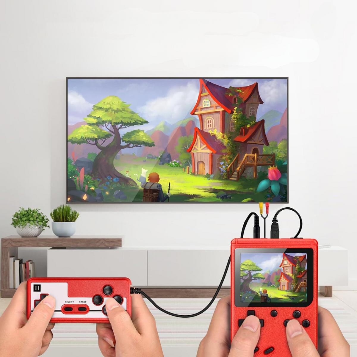 RetroRush Mini Console – 400 Classic Games