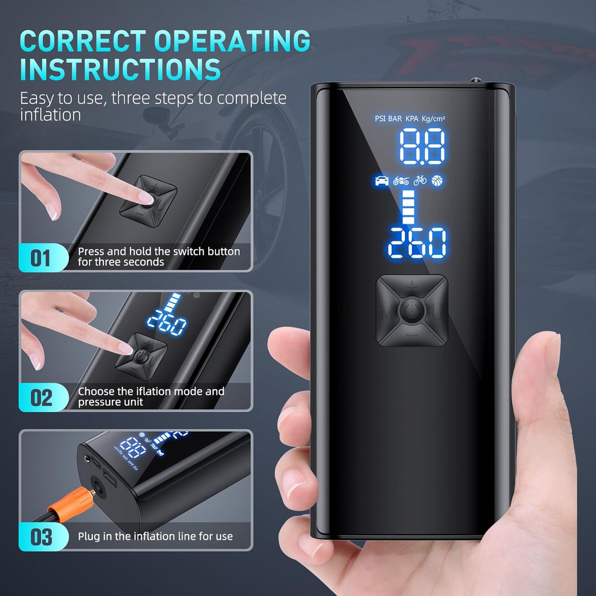 TurboAir All-In-One Portable Air Pump