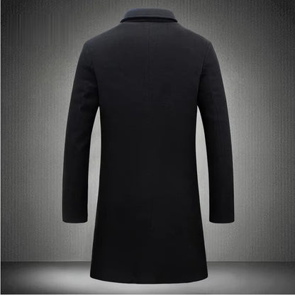 Aurelio Men's Tailored Overcoat - back view