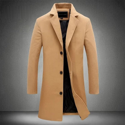 Aurelio Men's Tailored Overcoat - Camel