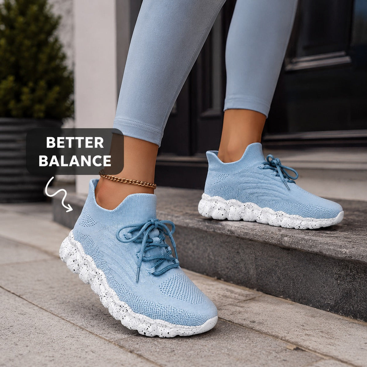 Balancestep Orthopedic Wide Toe Shoes For Women Colour Light Blue Better Balance Lifestyle