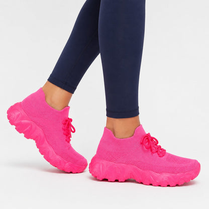Balancestep Orthopedic Wide Toe Shoes For Women Colour Pink Model Wearing