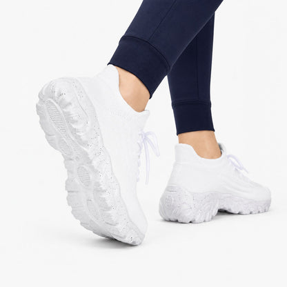 Balancestep Orthopedic Wide Toe Shoes For Women Colour White Rear Sole Traction