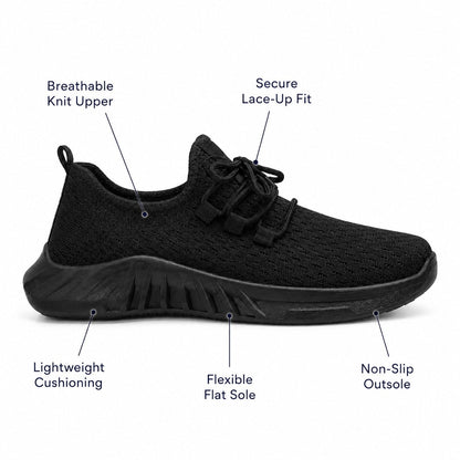 Bloom Comfortable Flat Shoes For Women Colour Black Feature Diagram