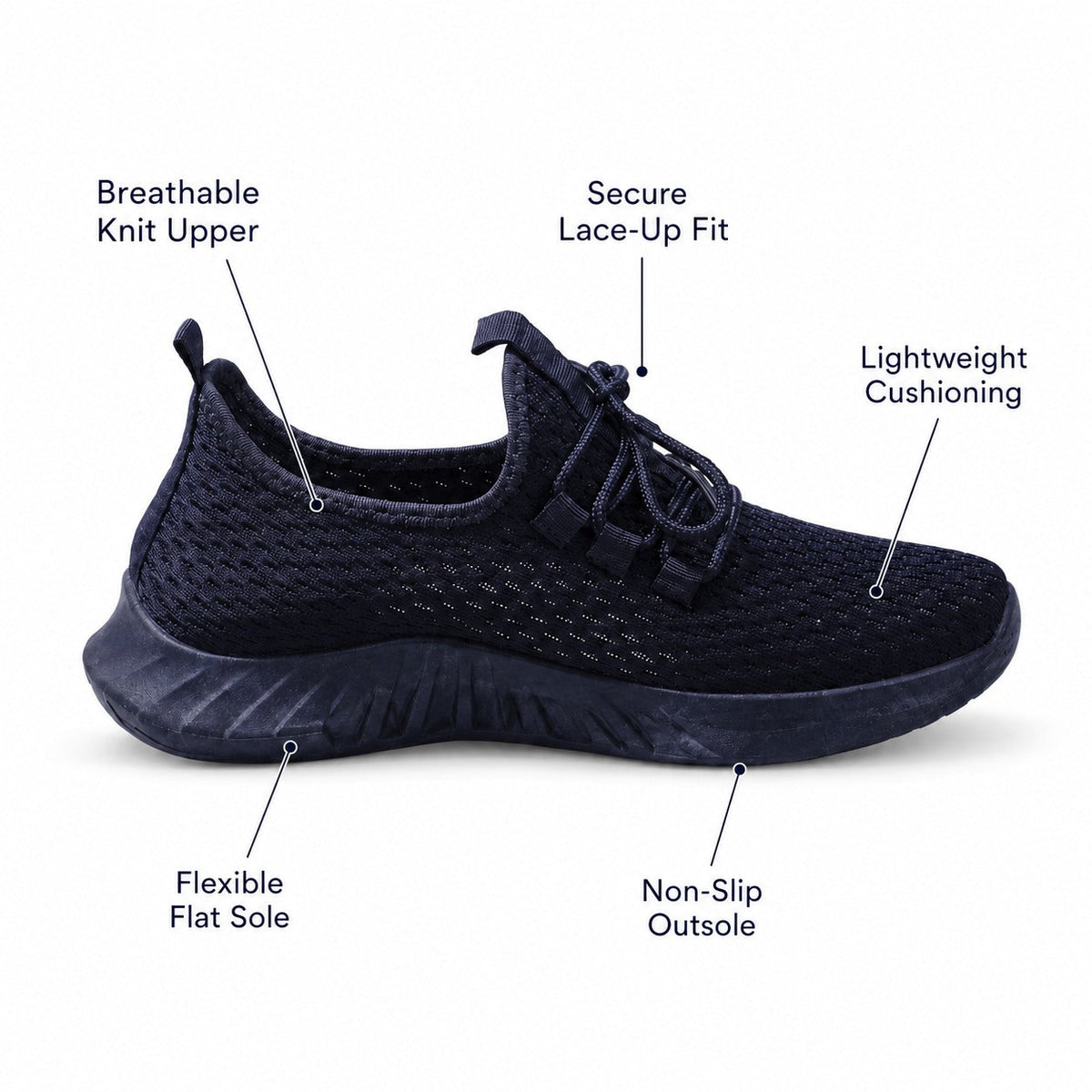 Bloom Comfortable Flat Shoes For Women Colour Navy Feature Diagram