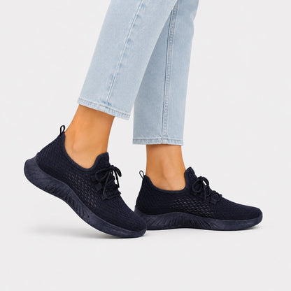 Bloom Comfortable Flat Shoes For Women Colour Navy Model Wearing