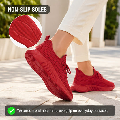Bloom Comfortable Flat Shoes For Women Colour Red Non Slip Soles Lifestyle