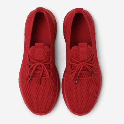 Bloom Comfortable Flat Shoes For Women Colour Red Top Down Detail