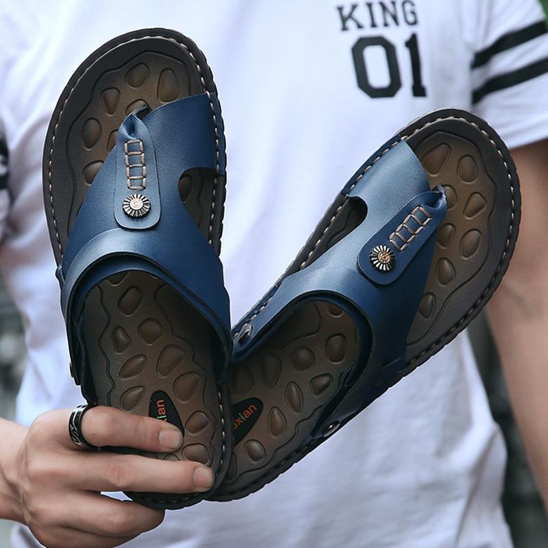 Stravon Mens Comfy Flip-Flops - Back-Strap